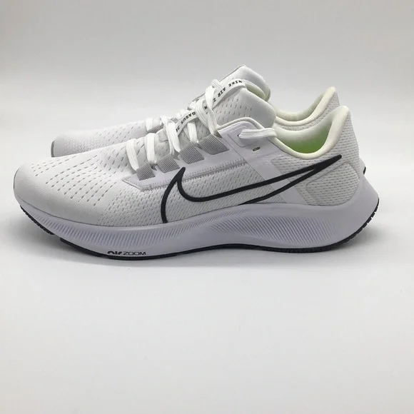 Nike Air Zoom Pegasus 38 Shoes Men's White Black (CW7356-100) - Picture 3 of 5